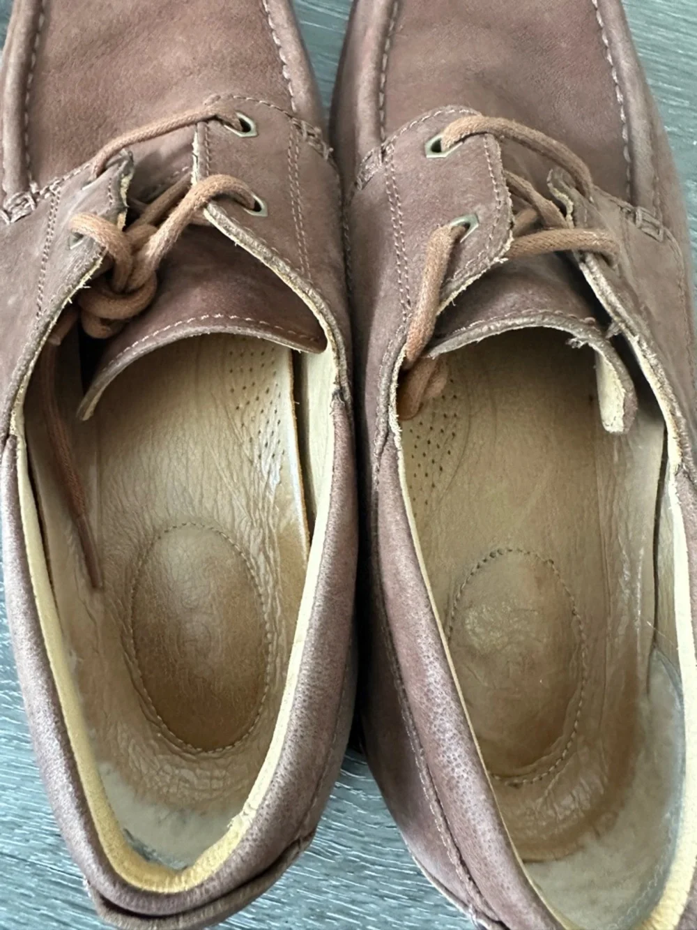 UGG Men's Brown Suede Moc Toe Boat Shoes